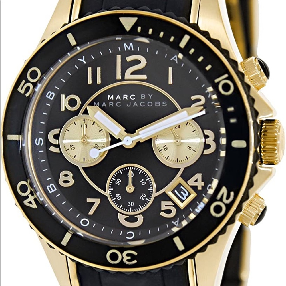 Marc Jacobs Rock Matte Black Chronograph Watch